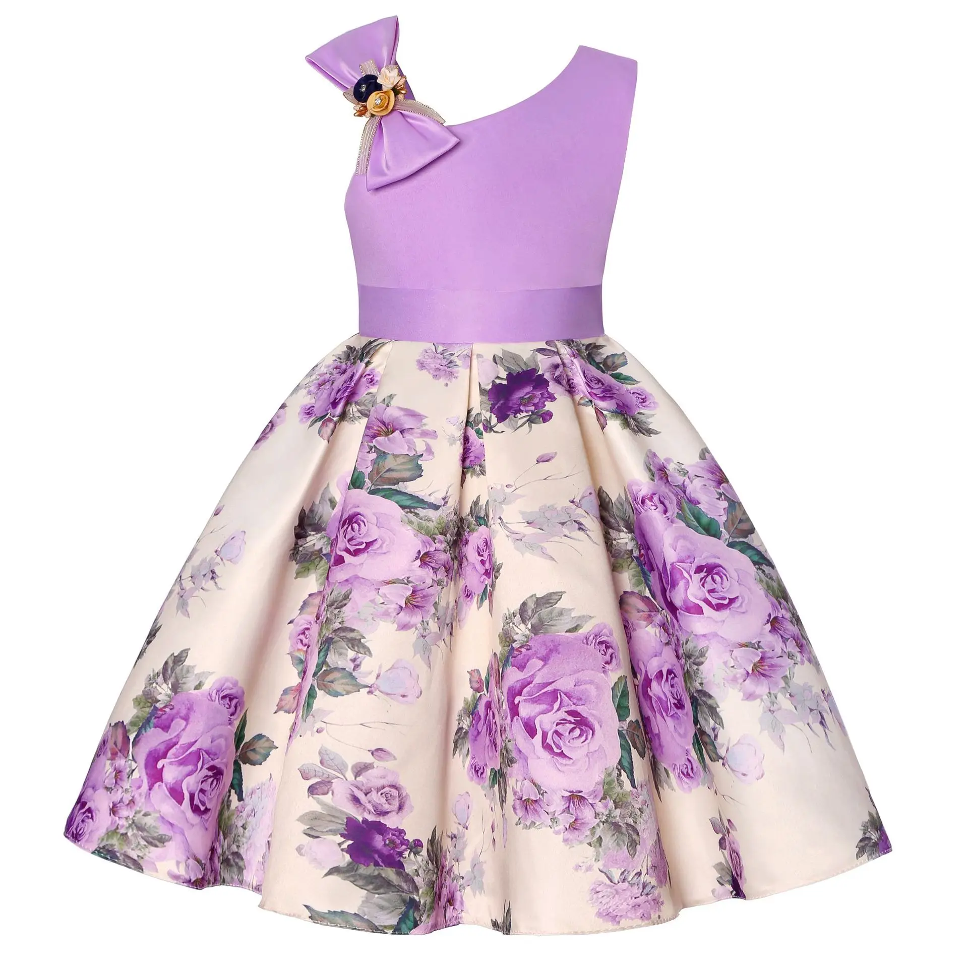 

Платье-пачка для девочек с лавандовым цветком