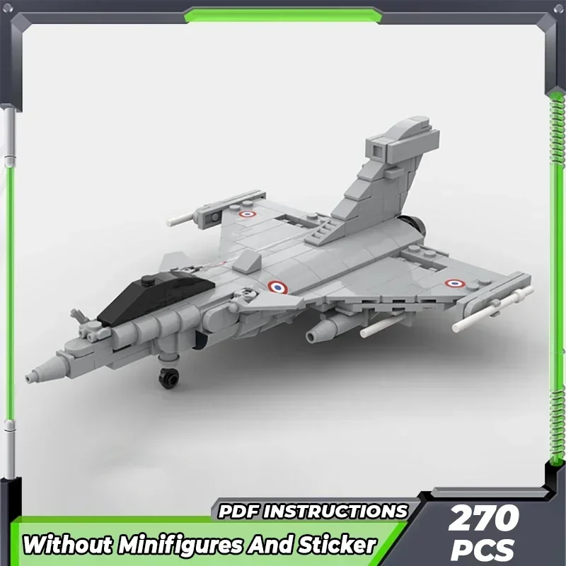 Moc строительные кирпичи военная модель масштаб 1:72 Rafale C технология истребителя