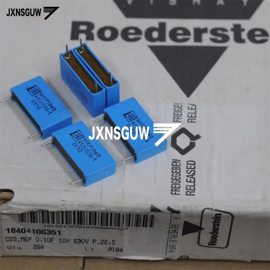 

10 шт. VISHAY ERO MKP1840 0.1UF630V P22.5MM пленочный конденсатор 104/630V муфта емкость MKP 1840 мкФ 0,1 V 100N 630 синий