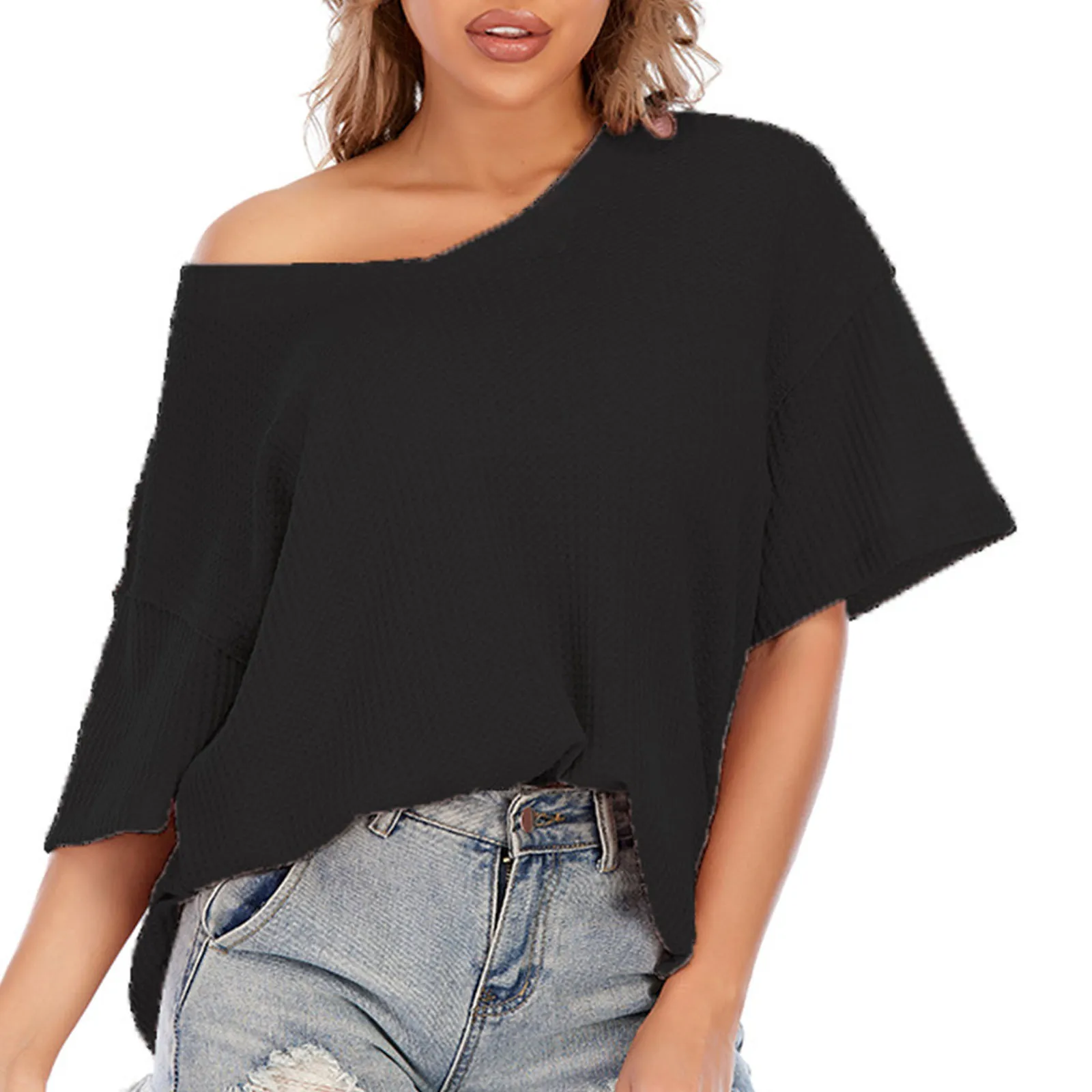 

Женские модные однотонные повседневные топы с v-образным вырезом и коротким рукавом, футболки с графическим принтом для женщин, компрессион...