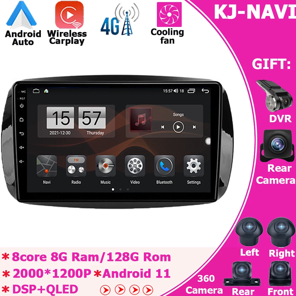 

Android 11 Видео Стерео Bluetooth для Mercedes Benz Smart C453 A453 W453 2014-2020 Carpaly автомобильное радио авто GPS навигация FM