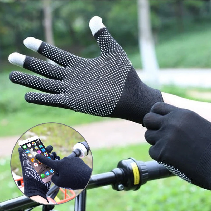 

Ice Silk Light Gloves Thin Men's Women Sports Cycling Running Fitness Driving Outdoors Fishing Women Non-Slip Touchscreen Gloves