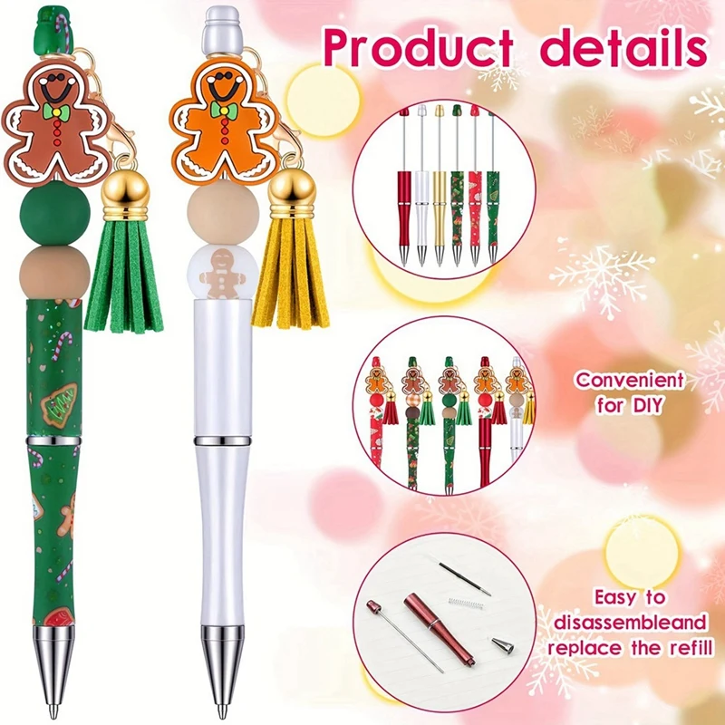 12 шт. ручки из бисера пластиковая шариковая ручка с различными