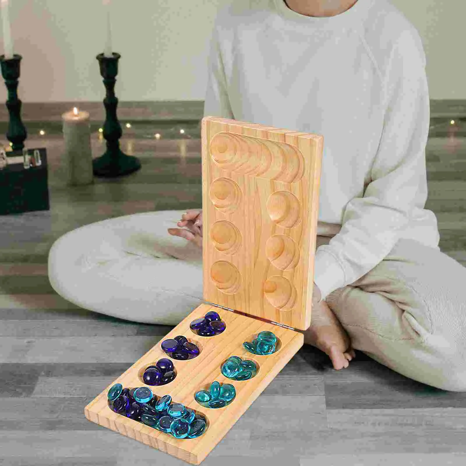 Mancala портативная детская игрушка Mancale шахматы с драгоценными камнями складная