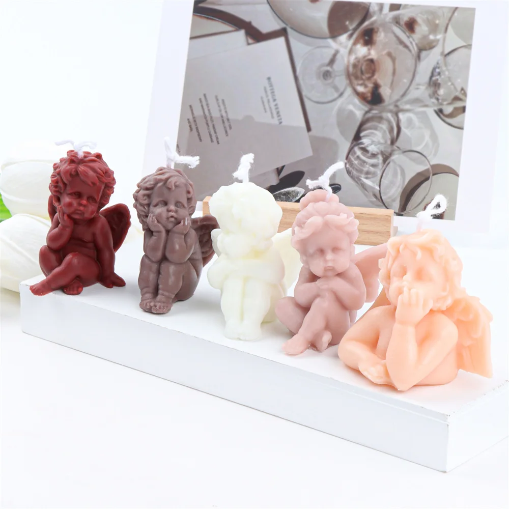 Мини-ангельская свеча искусственное мыло Ароматизированная форма крыло детский