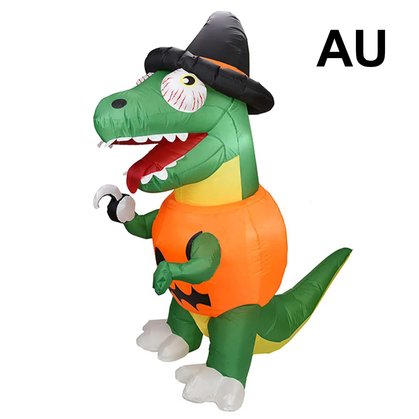 

Halloween Inflatables Dinosaur Pumpkin Decoration Blow Up Yard Decoration Blow Up Large Dinosaur With Pumpkin Witch Hat Outdoor