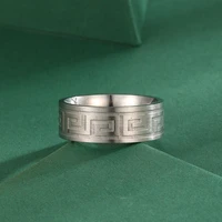 todorova vintage stainless steel greek band rings for men women dainty wedding jewelry unisex gift