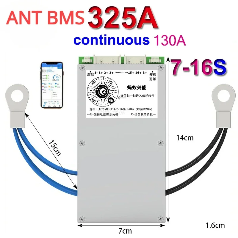Смарт-баланс Ant BMS Bluetooth литий-ионный Аккумулятор LiFePo4 LTO 18650 защитная плата для