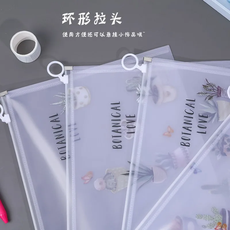 

20pcs Transparent Waterproof Receipt Document Clear School Office Supplies Data Induction Stationery Storage A4 Student File Bag