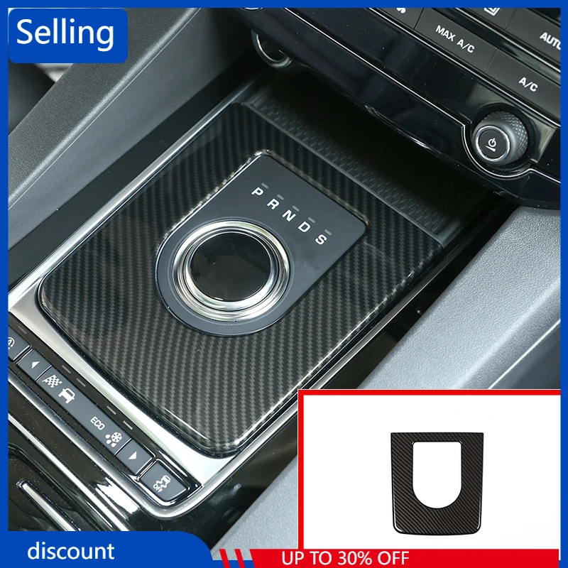 

For Jaguar F-Pace X761 XE X760 XF X260 2016-2019 Car ABS Central Console Gear Shift Frame Cover Trim Carbon Fiber Accessories