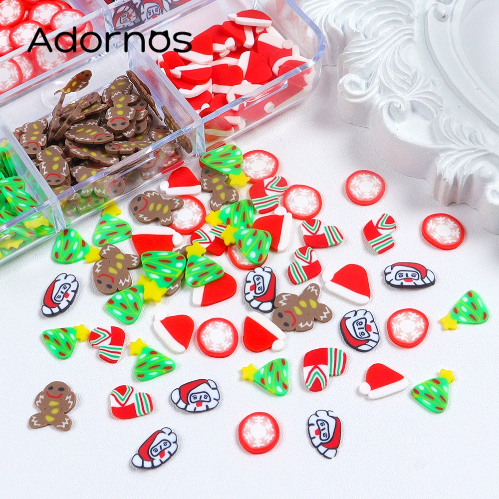 

Christmas Polymer Clay Slime Slices Filling Resin Silicone Mold Filler Snowflake Xmas Shaker Quicksand Keychains DIY Accessories