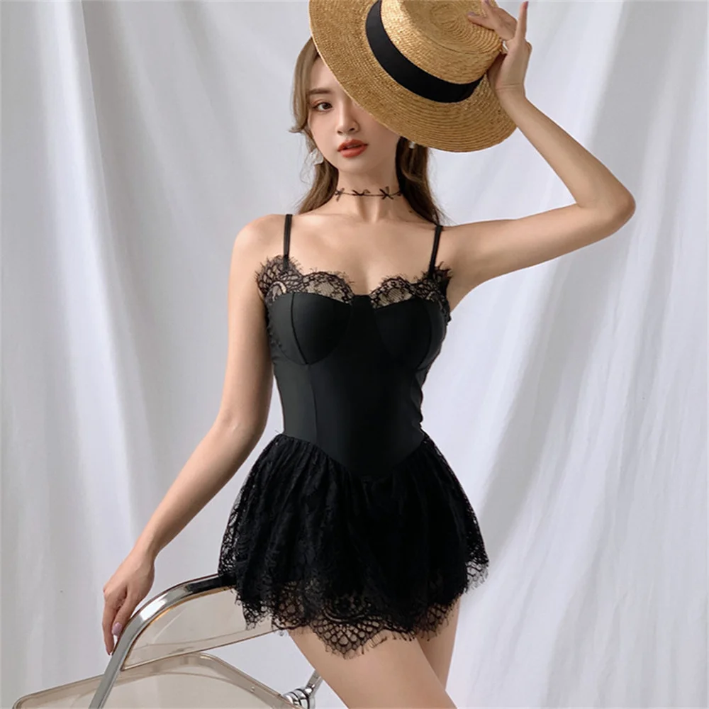 

2022 New Sexy Summer Women Swimsuit Mini Dress Sleeveless Floral Lace Patchwork Bodycon Celebrity Evening Swimsuit Party Dress