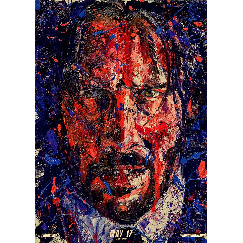 John Wick Movie Retro Kraft Poster Bar Office Cafe Home Art Wall Sticker Decoration | Painting &amp Calligraphy