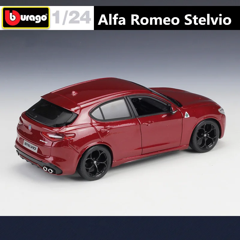 Модель автомобиля Bburago 1:24 Alfa Romeo Stelvio SUV из сплава модель литая металлическая