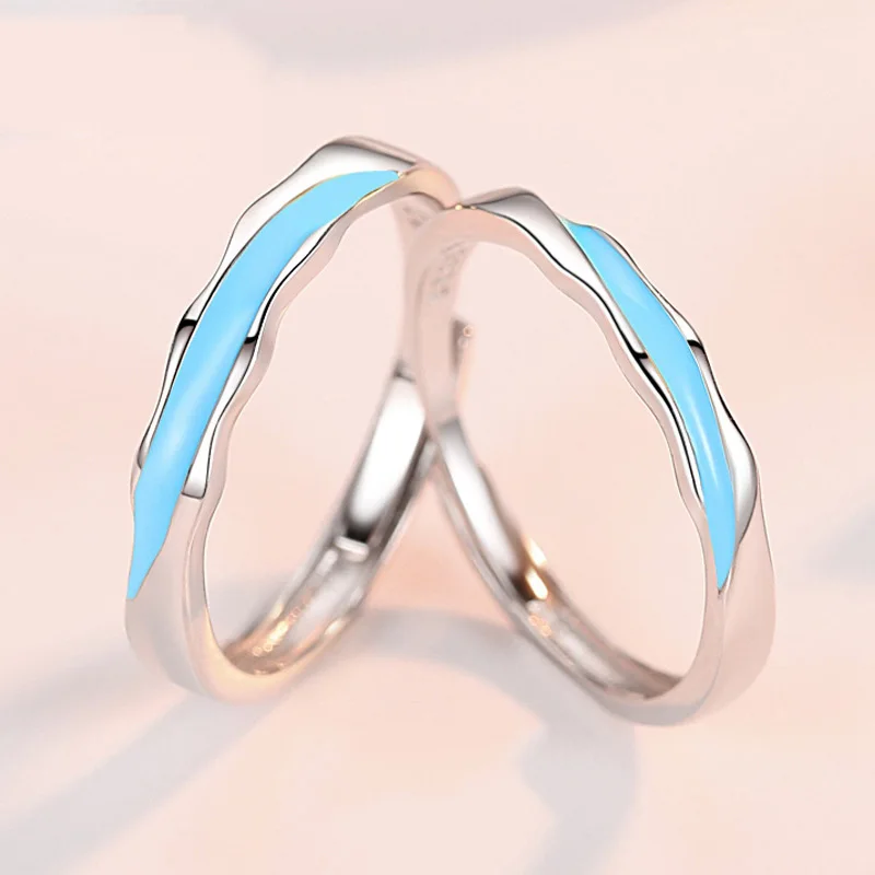 

Pure 100% 925 Sterling Silver Ring Classic Couple Rings For Lovers Women Men Engagement Wedding Fine Jewelry Accessories Gifts