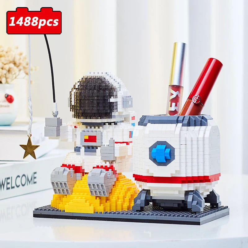 

1488 Pcs Aerospace Astronaut Electronic Building Blocks Toy Compatible Moc Diy Blocks Toys For Children Friend Gifts With Light