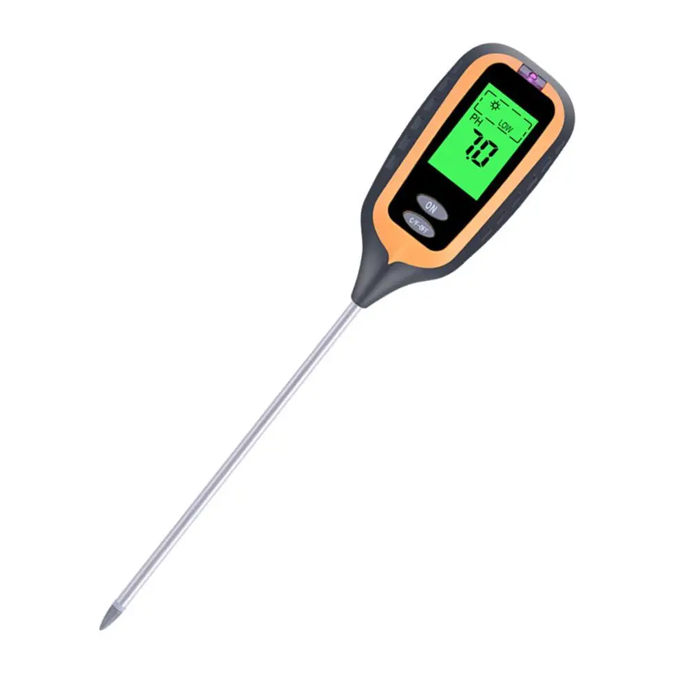 

4 in 1 digital soil ph meter moisture Monitor Temperature Sunlight Tester sensor For Gardening Plants Farming With LCD Display