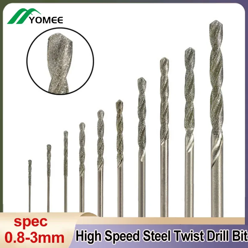 Спиральное сверло с алмазным покрытием 0 8-4 мм высокоскоростное стальное