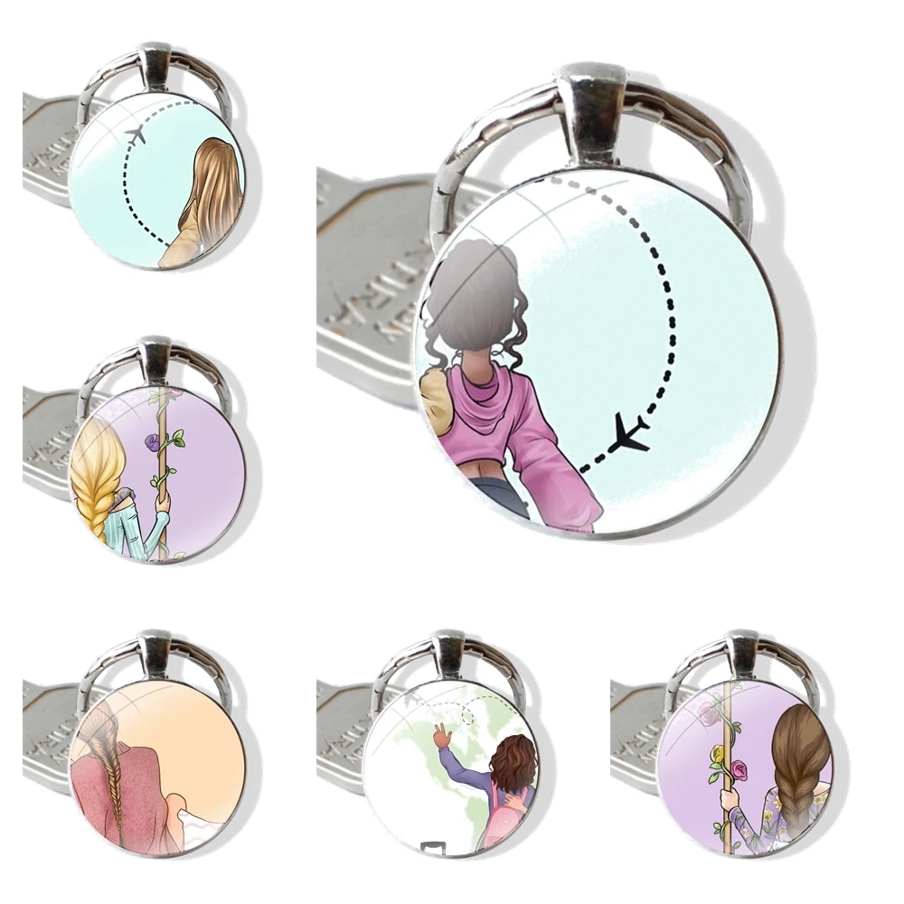 Мы всегда будем лучшими друзьями BFF 25 мм стеклянный брелок Cabohcon ювелирный подарок