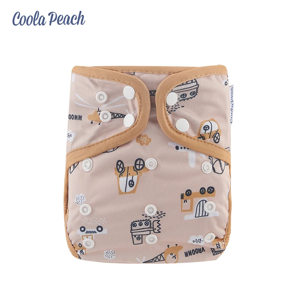 Новое поступление, детский многоразовый моющийся подгузник Coola Peach # Boutique Life # с двойной ластовицей для детей весом 3 15 кг