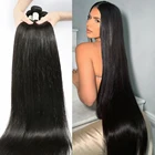 Luvin 1 3 4 пряди сделка 30 32 40 дюймов прямые бразильские волосы, волнистые пряди прямые пряди волос для наращивания