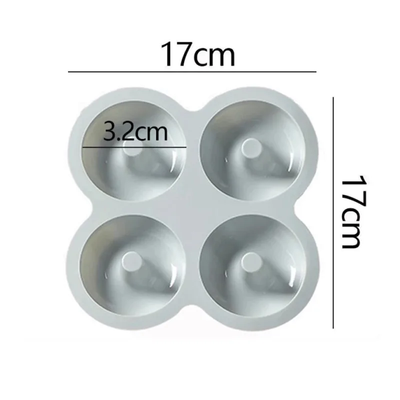 4-полостная форма в виде пончика термостойкая антипригарная фотобумага поднос