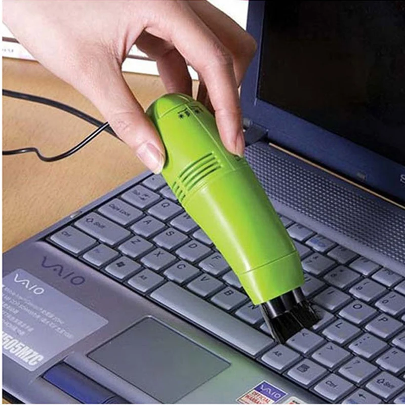 Limpiador de polvo con USB, aspiradora Mini diseñada para limpiar el polvo, Kit de limpieza para teléfono, portátil, PC, teclado de ordenador, Plástico