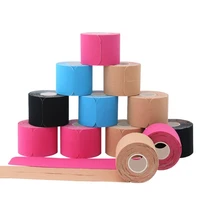 1 roll precutuncut kinesiology tape cloth tape muscle pain relief fitness breathable waterproof sports therapy tape