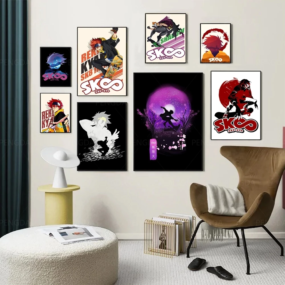 

Hd Home Decoration Canvas Painting Sk8 the Infinity Pictures Wall Art Prints Modular No Framework Anime Poster For Living Room