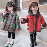 girls woolen coat jacket outwear 2022 cute plus thicken spring autumn cotton%c2%a0overcoat school soft gift teenagers tops childrens