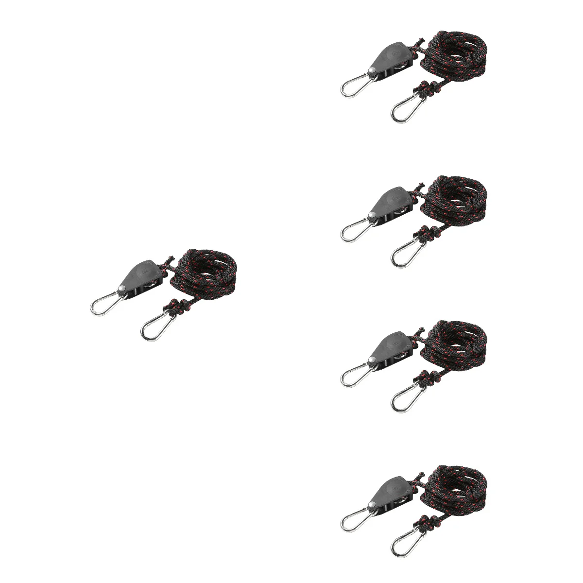 

5pcs Outdoor Pulley Rope Lifting Hanging Rope Tent Adjustable Hook Height Adjustable Rope