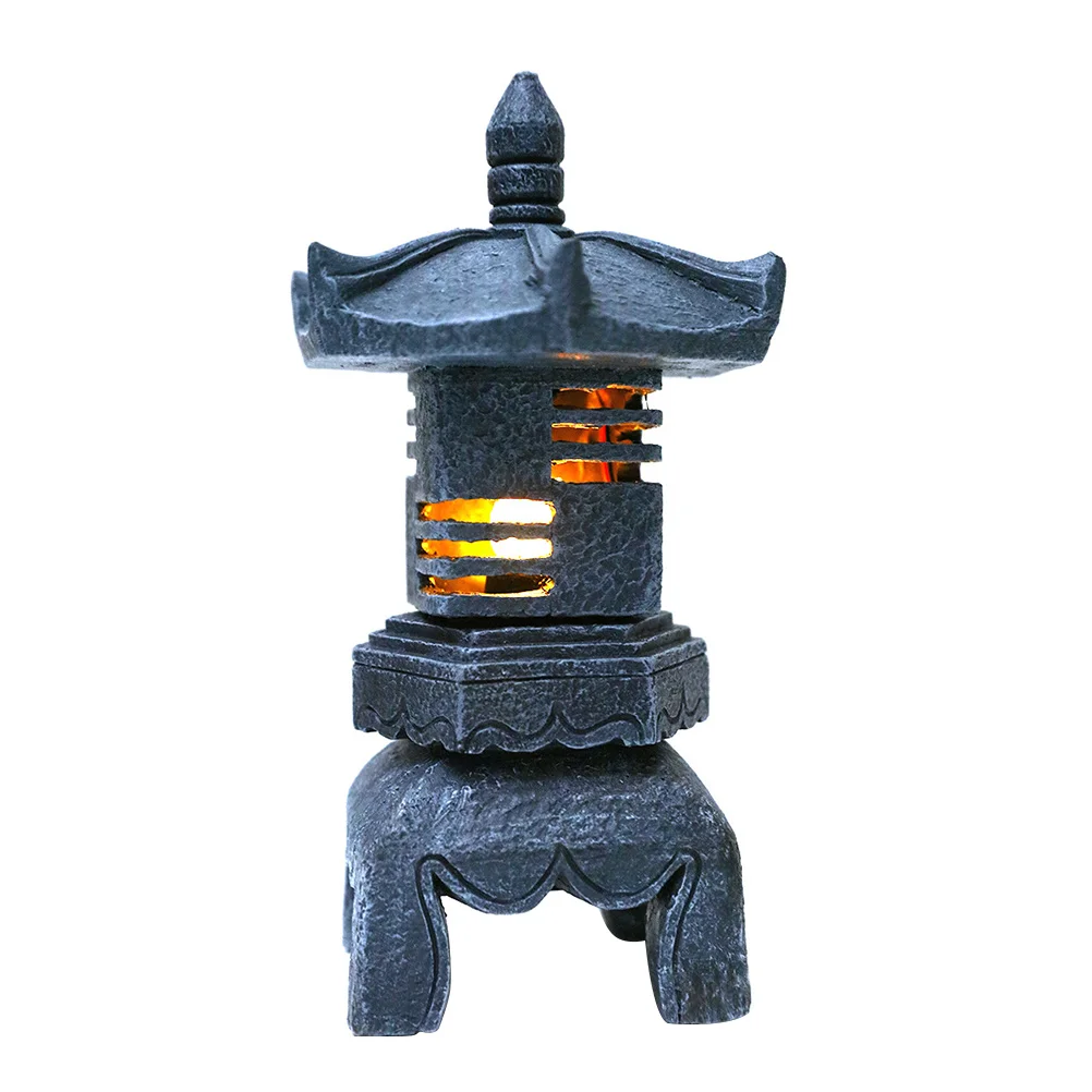 

Chinese Style Solar Court Light Ornament Garden Lamp Adornment Resin Decor