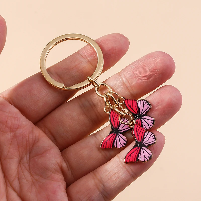 Aihua 30 стилей новые красочные эмалевые животные бабочки брелок для женщин девушек