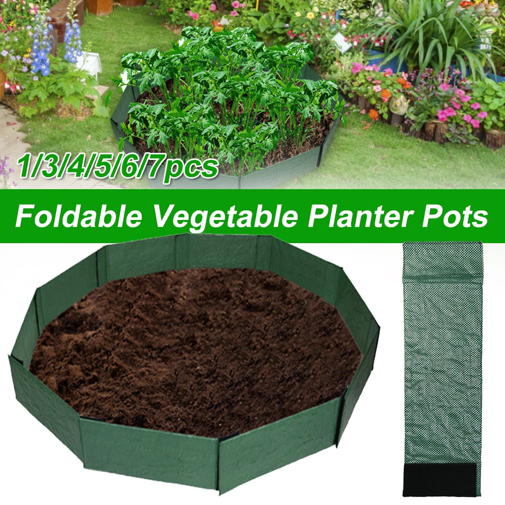 

Outdoor Mobile Polygonal Flower Bed Foldable Vegetable Planter Pots Freely Combined Vegetable Bed Gardening Accessories Dropship