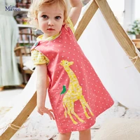 little maven frocks 2022 summer baby girl clothes toddler cotton colorful animal applique sleeveless dresses for kids 2 7 years