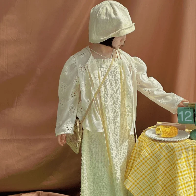 Модная куртка принцессы для маленьких девочек тонкое пальто с пышными рукавами и