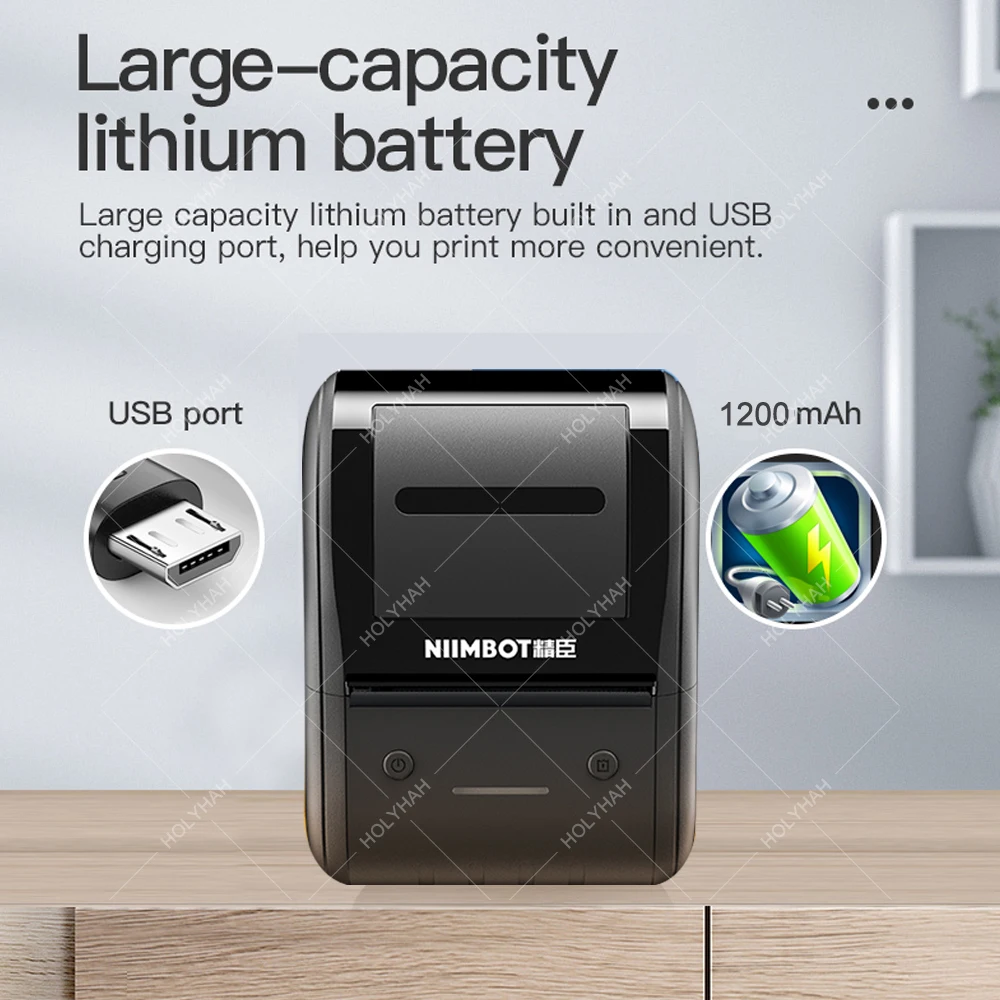 Портативный Ручной Bluetooth термопринтер Niimbot B203 мини-принтер штрих-кодов QR-кодов |