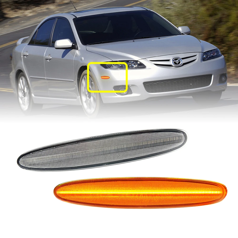 

Светодиодные боковые габаритные огни для Mazda 6 Mazdaspeed6 GG/GY/GG1/GY1 2003 2004 2005 2006 2007 2008, американская версия, подходит только для автомобилей США