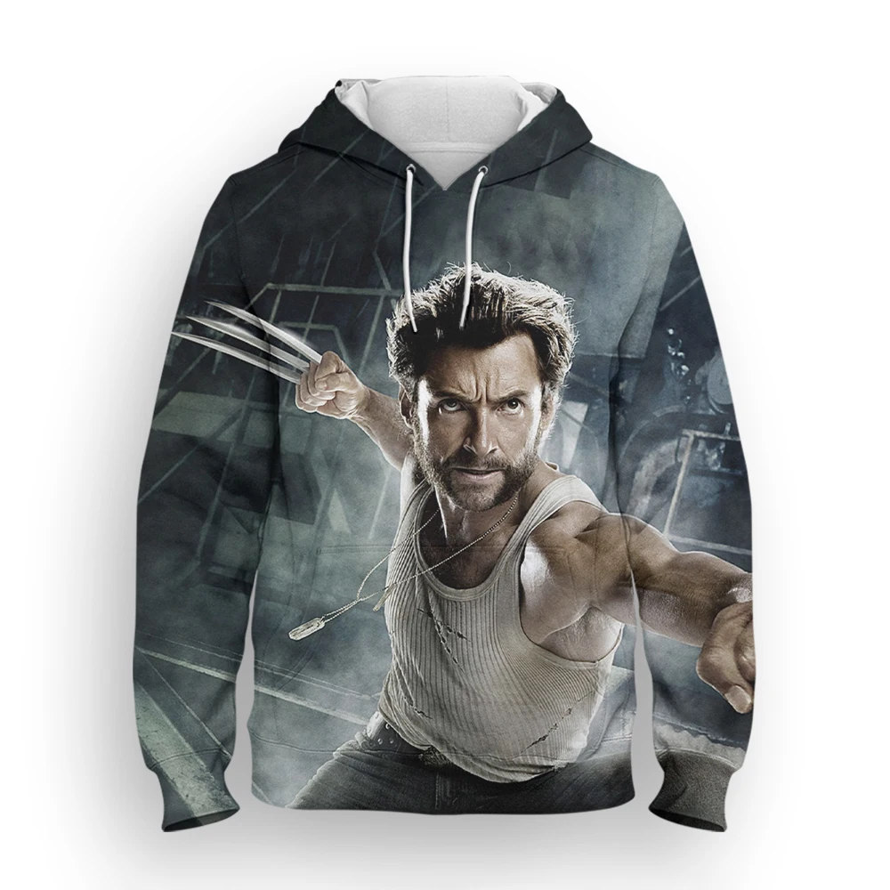 

2022 New Fashion Disney Men's Hoodie Marvel 3D Printed Wolverine Street Sweater