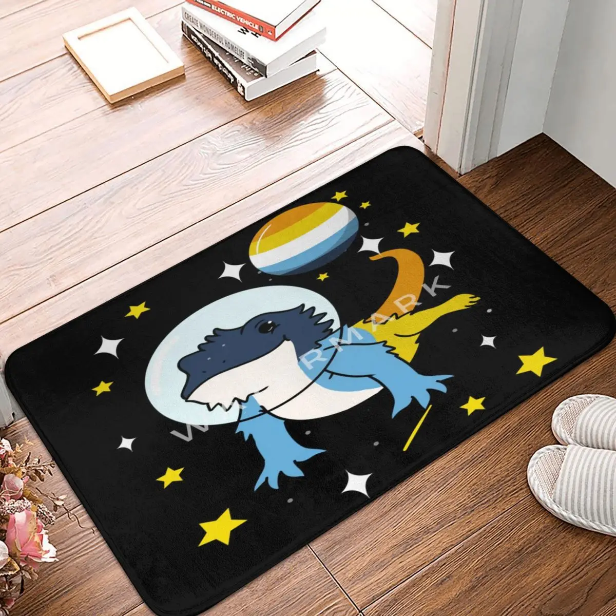 

Bearded Dragon In Space Aroace Carpet, Polyester Floor Mats Customizable Living Room Everyday Festivle Gifts Mats Customizable