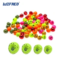 wifreo 20pcs 2 33 8mm uv spot offset tungsten beads jig off tear drop eccentric hole beads nymphs streamers fly tying materials