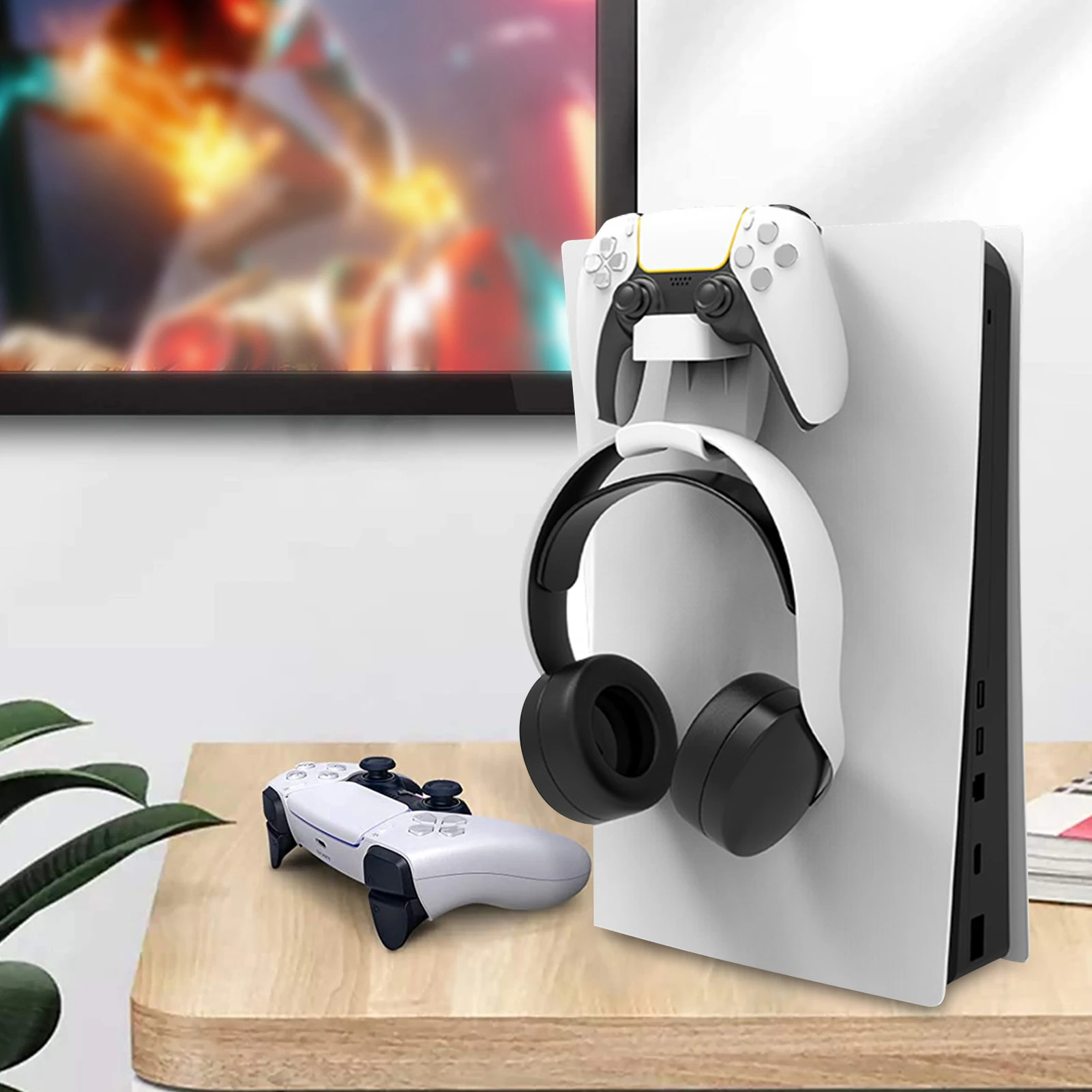 

Controller Charging Station Controller & Headset Hanger USB Controller Charger ForPS5 2 In 1 Controller Charger forPS5