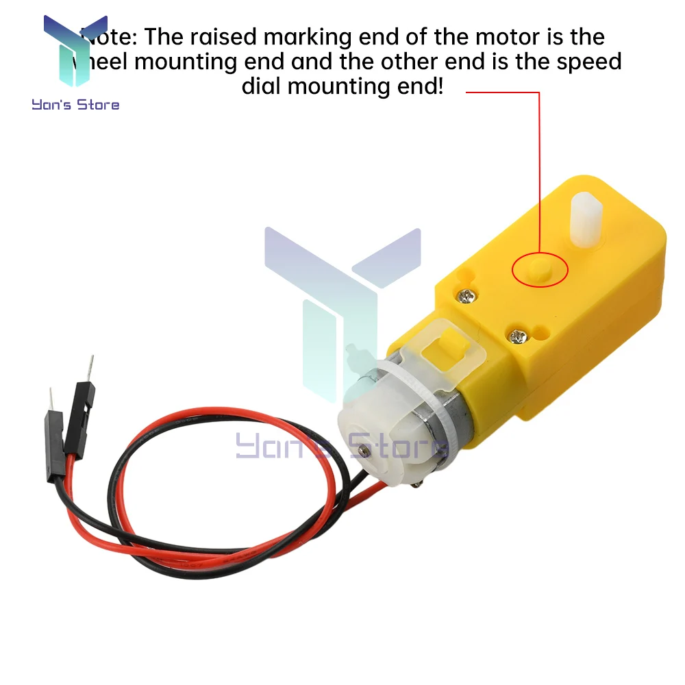 Двигатель TT двойной двигатель постоянного тока 3-6 В передаточное число 200 об/мин