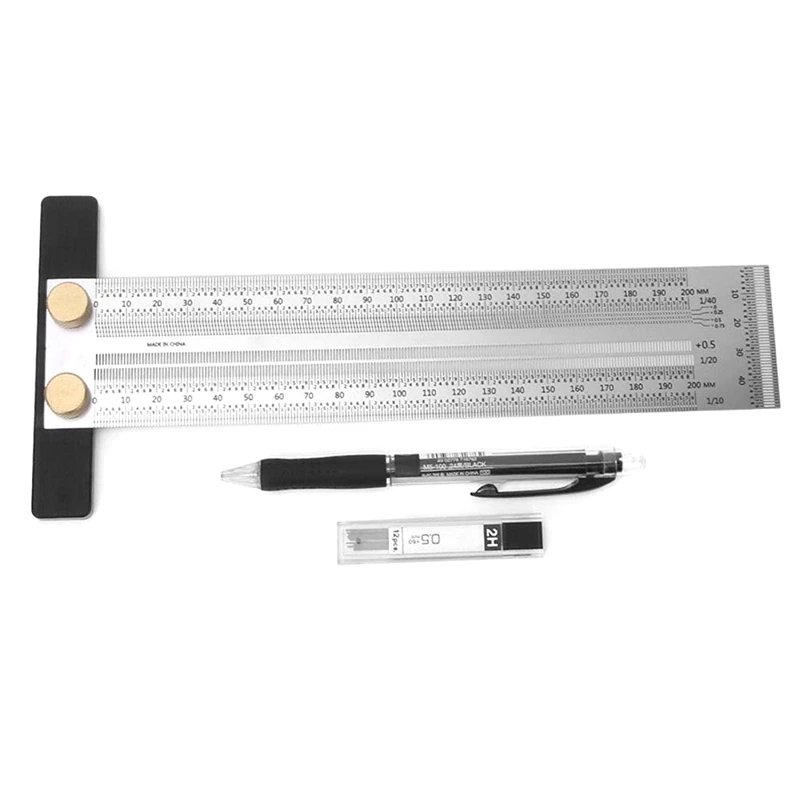 

Лидер продаж, точная маркировка, Т-образное отверстие из нержавеющей стали, линейка, измеритель, маркировочный измерительный инструмент с а...