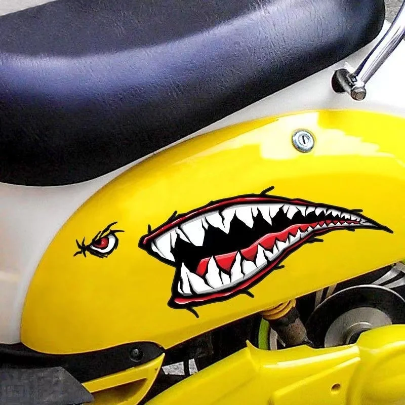 

Мультяшные наклейки с акулой Ротом, водонепроницаемые наклейки для автомобиля, креативные граффити с гребной кожей, забавное украшение для мотоцикла