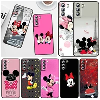 minnie mickey mouse anime for samsung galaxy s22 s21 s20 fe ultra pro lite s10 5g s10e s9 s8 plus s7 edge black phone case