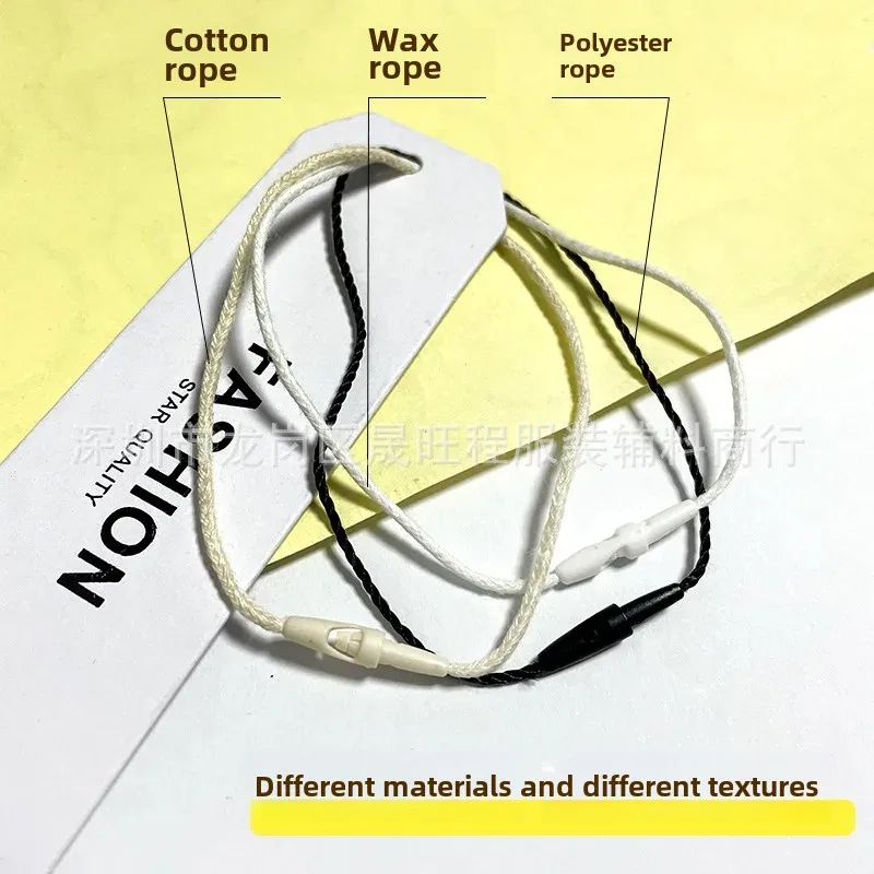 Одноразовая подвесная бирка шнур этикетка с головкой пули для одежды хлопковая