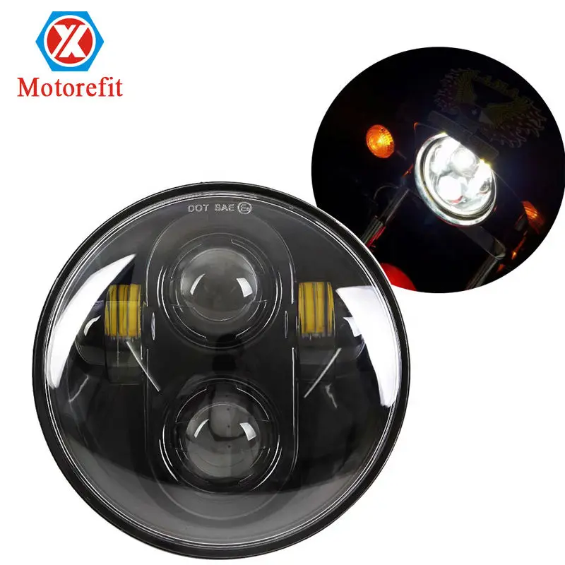 

5.75 inch LED Headlight DOT Bulb Light Kit Set Motorcycle Headlamp for Dyna Street Bob Super Wide Glide Low Ride