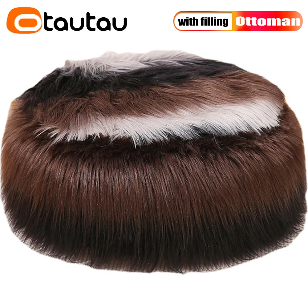 

OTAUTAU Big Round Fluffy Faux Fur Bean Bag Pouf Ottoman Cover Beanbag Footstool Footrest Stool Floor Corner Seat Futon JD2LSM1T