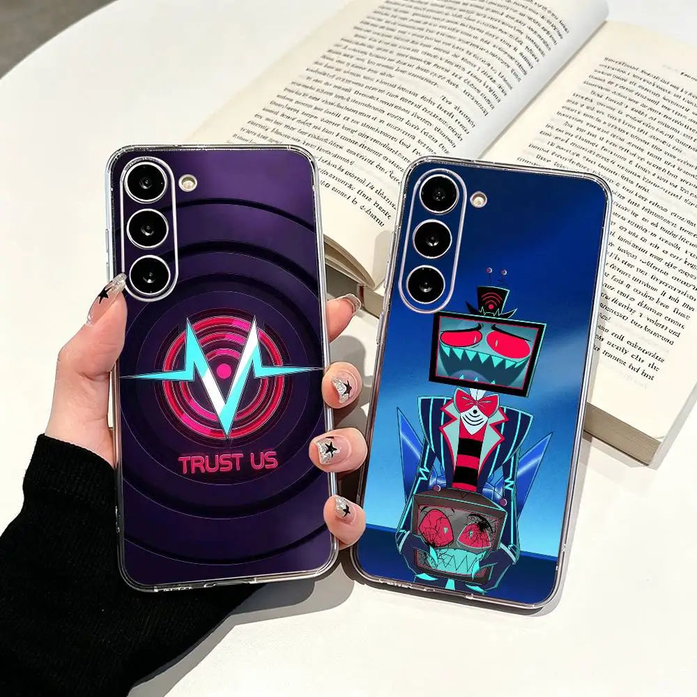 Фото Чехол для телефона H-HazbinS Vox-x Hotel Trust для Samsung Galaxy A71, A70, A52, A51, A40, A30, прозрачный чехол №1